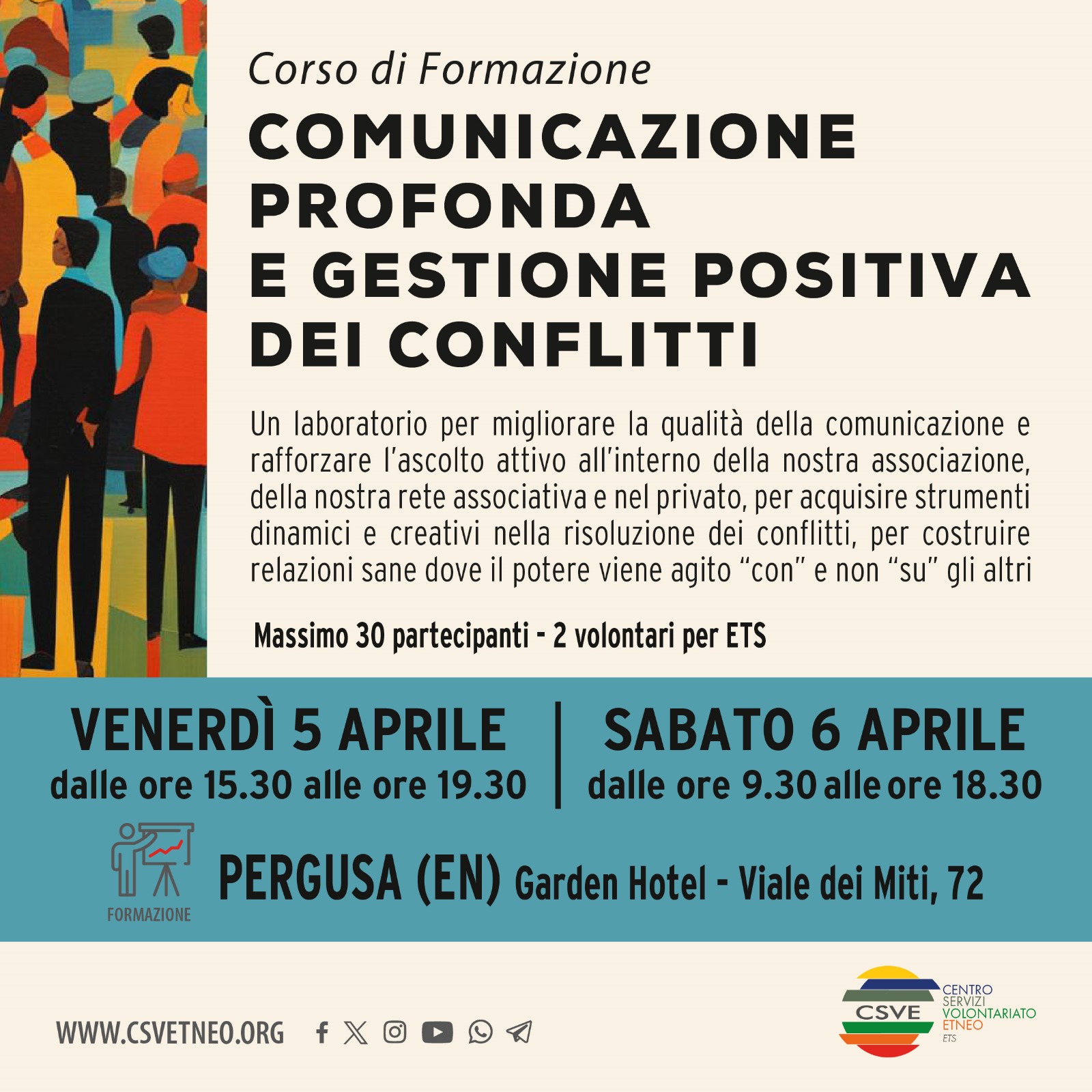 COMUNICAZIONE PROFONDA E GESTIONE POSITIVA DEI CONFLITTI 5 e 6 Aprile 2024