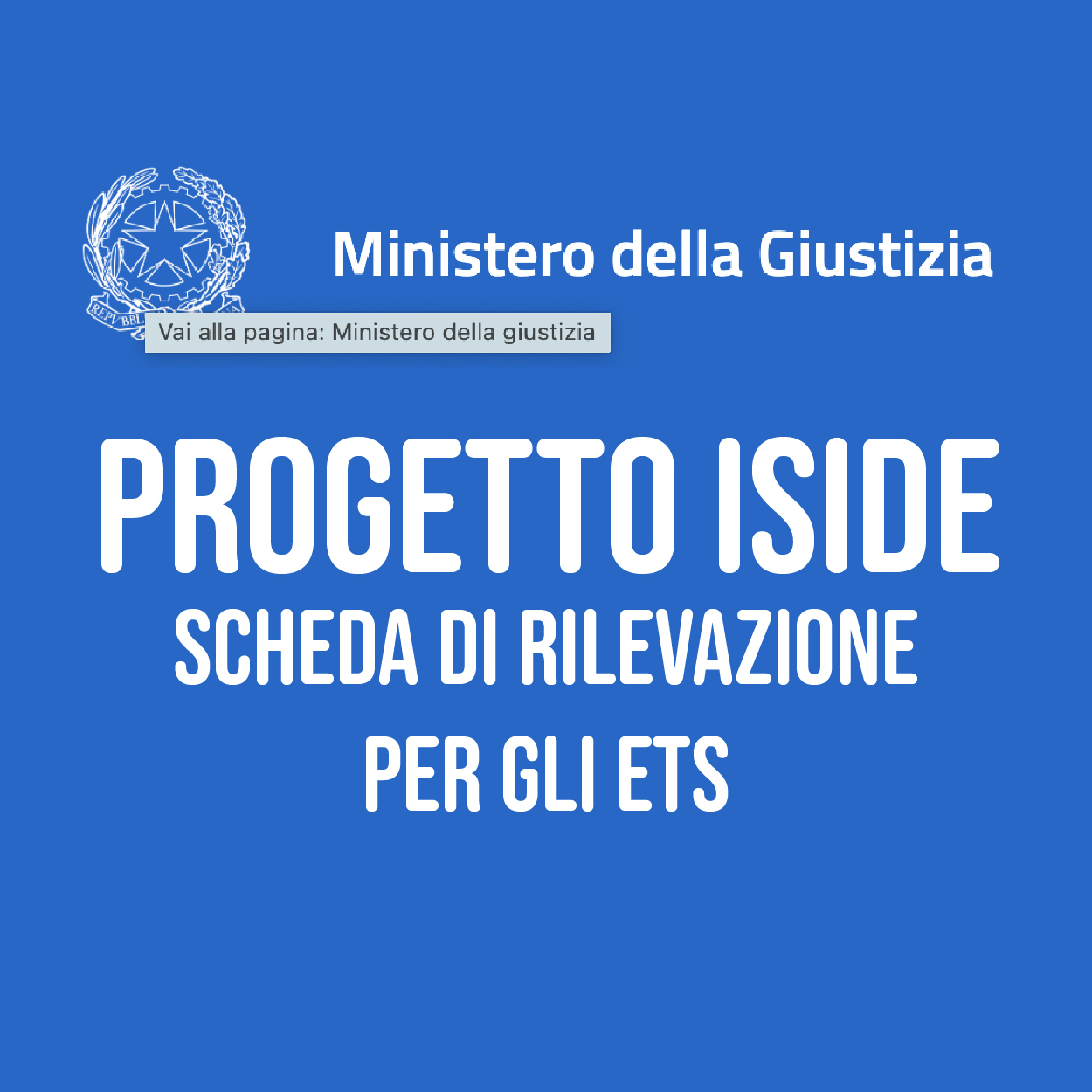 Progetto ISIDE: scheda di rilevazione per gli ETS