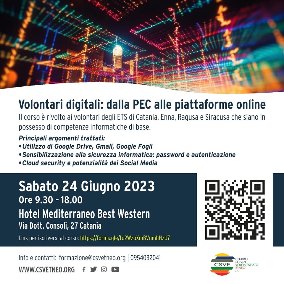 VOLONTARI DIGITALI: DALLA PEC ALLE PIATTAFORME ONLINE | CORSO TEORICO PRATICO