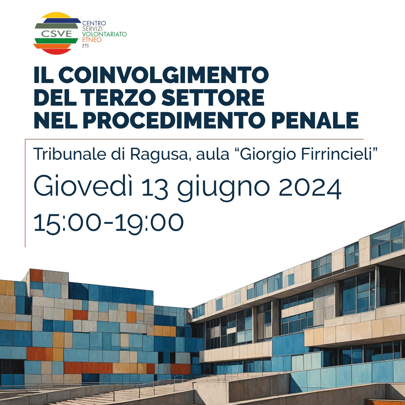 Il Coinvolgimento del Terzo Settore nel procedimento penale: convegno a Ragusa