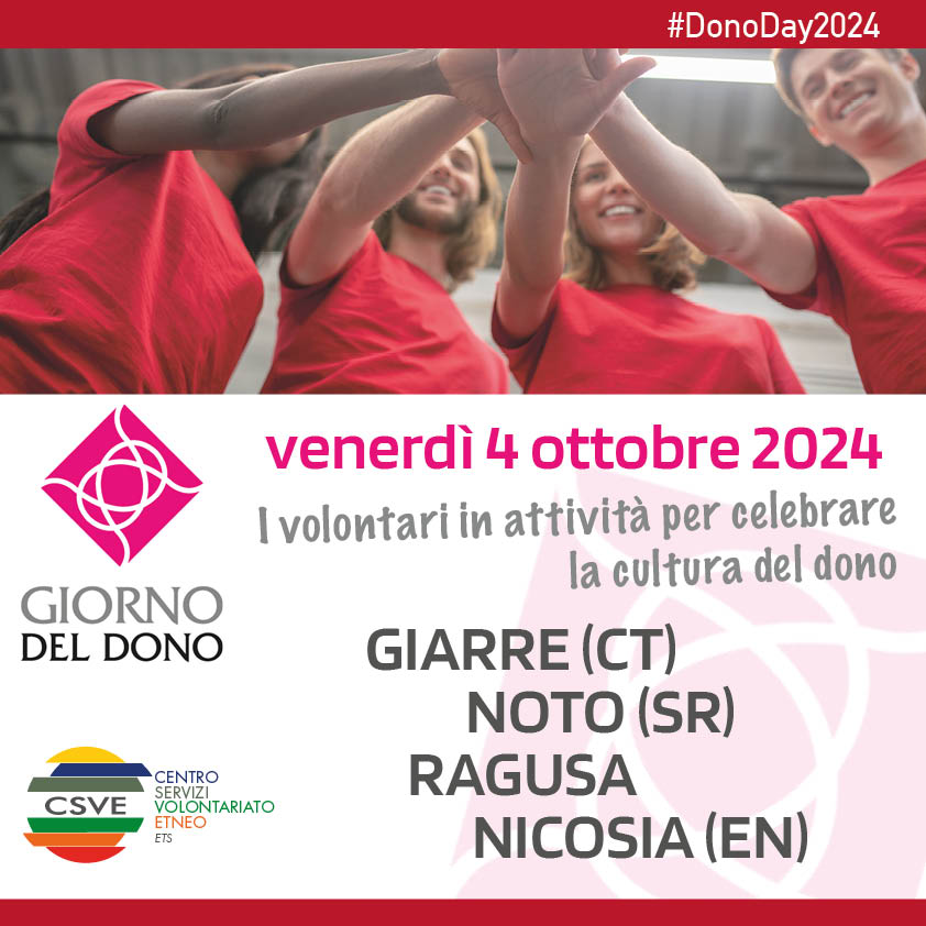 Giornata del dono 2024: invito a partecipare per gli ETS