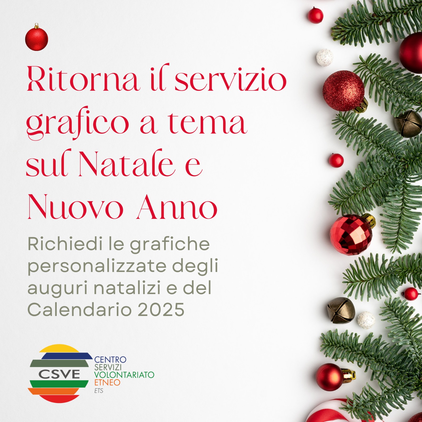 RITORNA ATTIVO IL SERVIZIO GRAFICO A TEMA NATALE & NUOVO ANNO