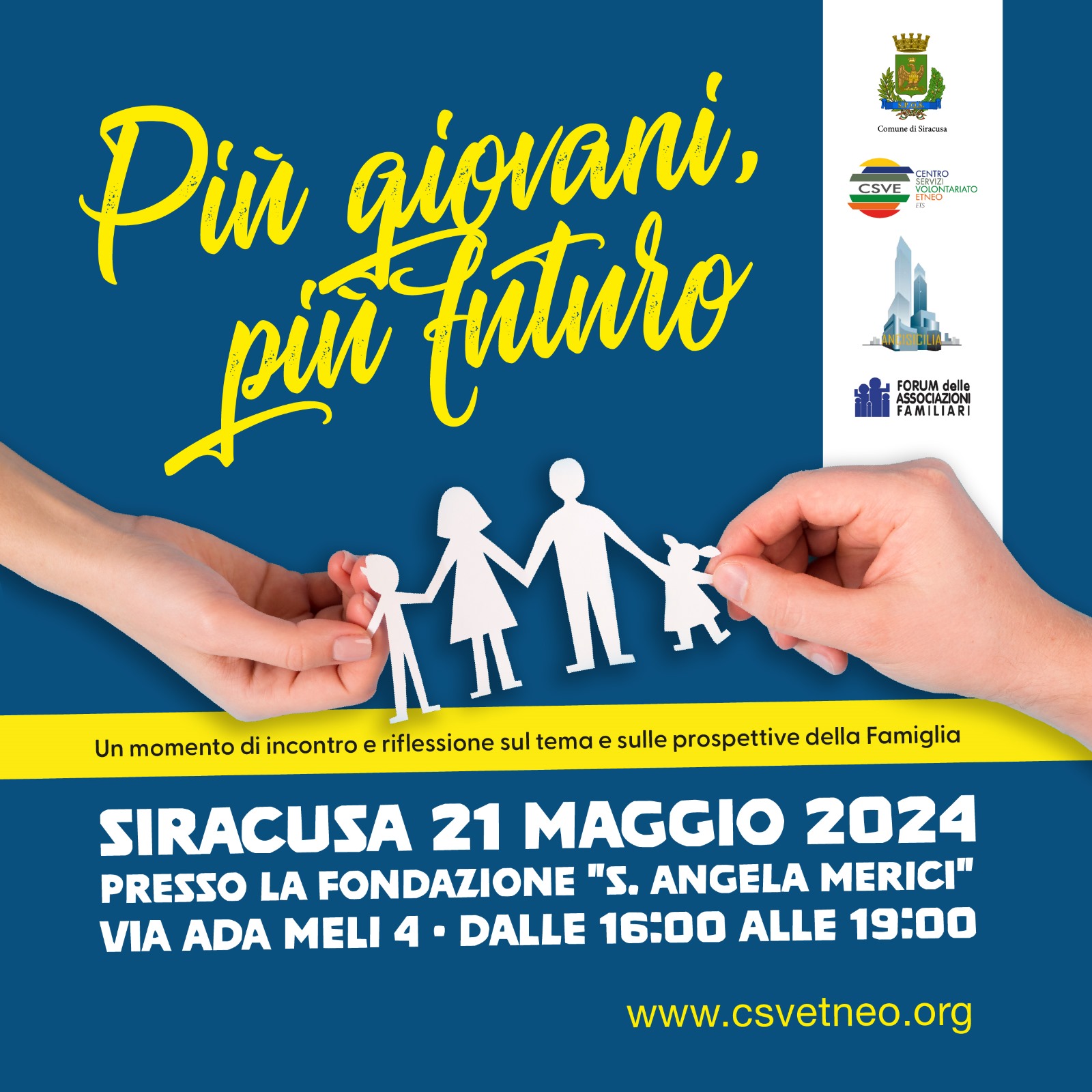 Più giovani, più futuro: convegno a Siracusa il 21 maggio 