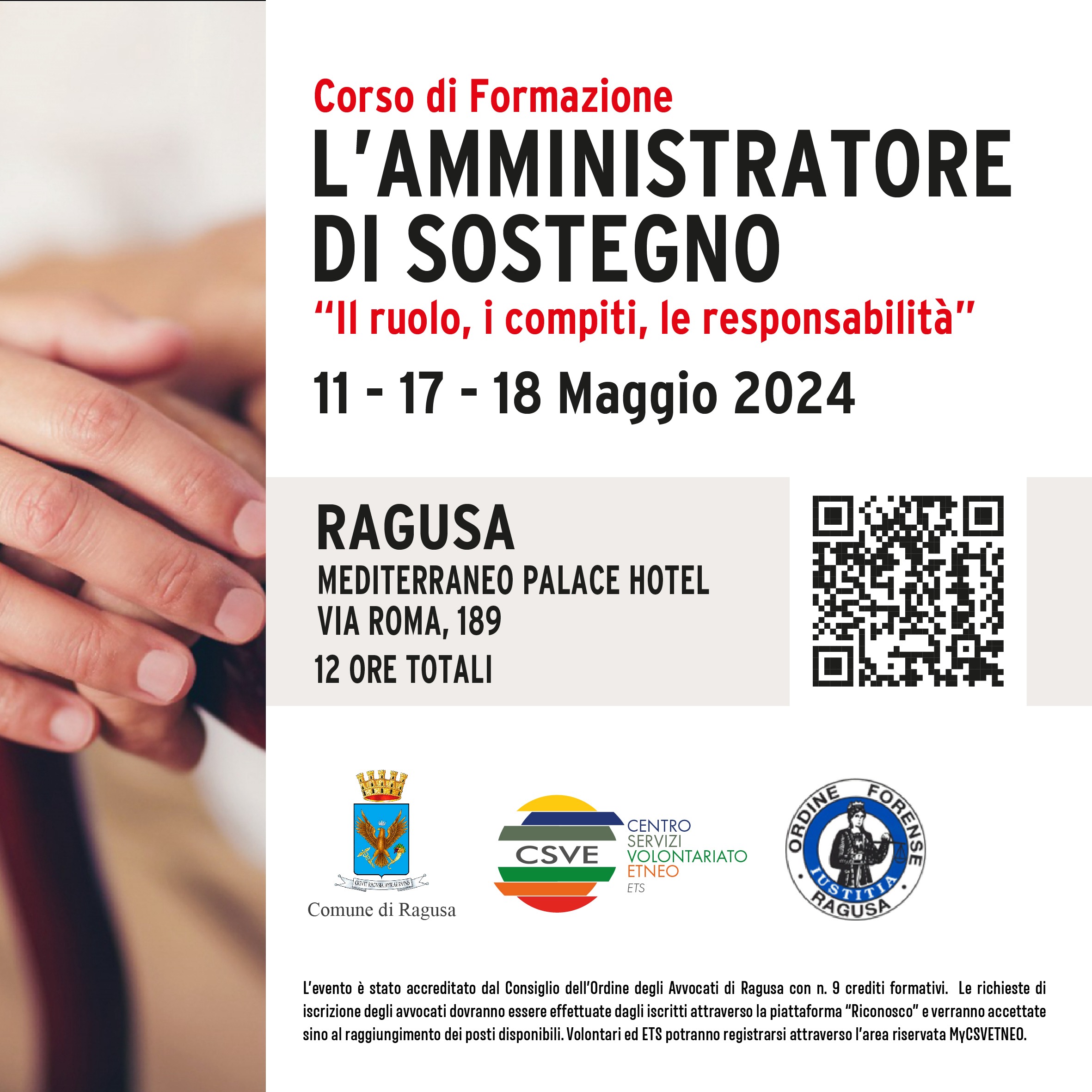 CORSO DI FORMAZIONE AMMINISTRATORE DI SOSTEGNO 2024