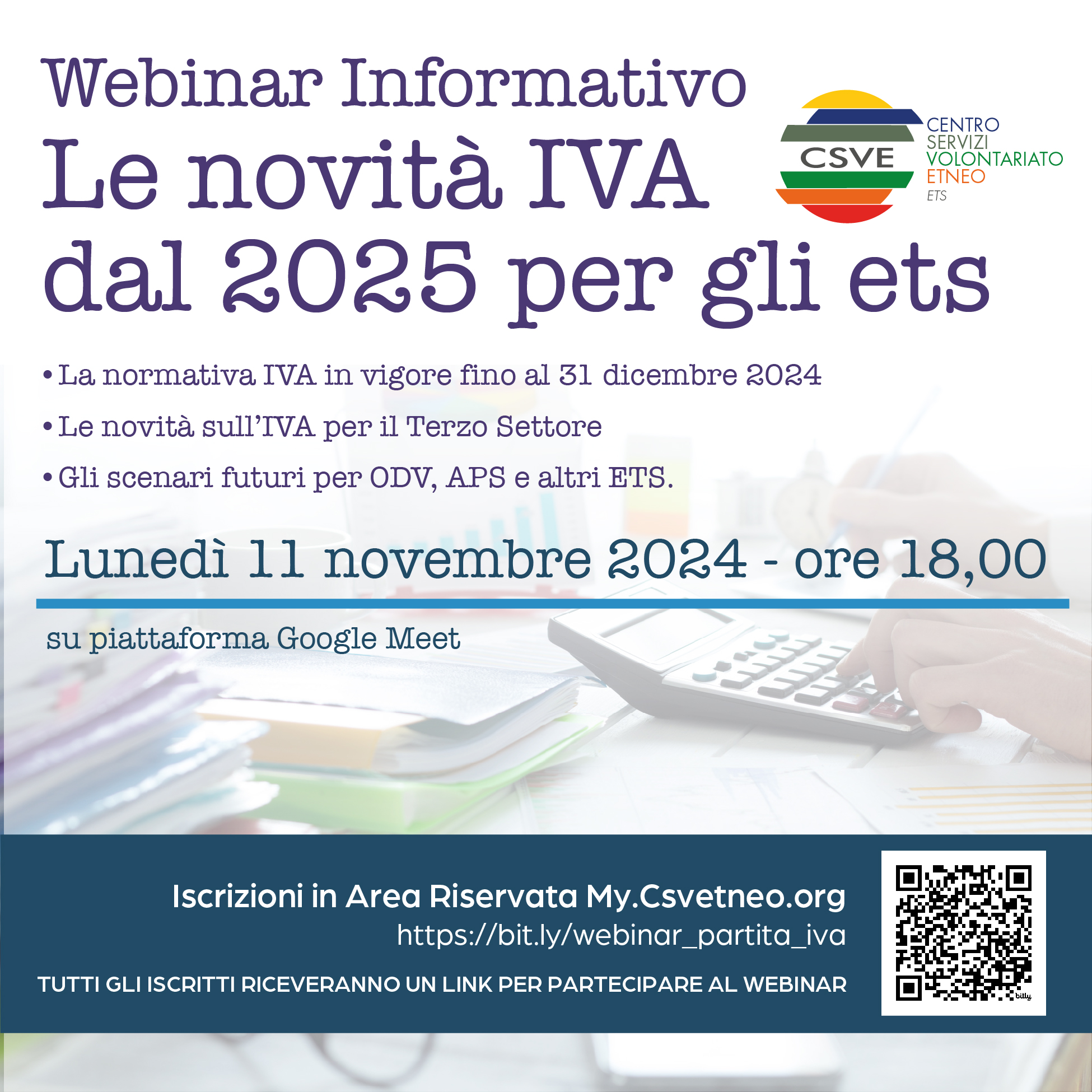 Le novità IVA dal 2025 per gli Enti del Terzo Settore: webinar informativo