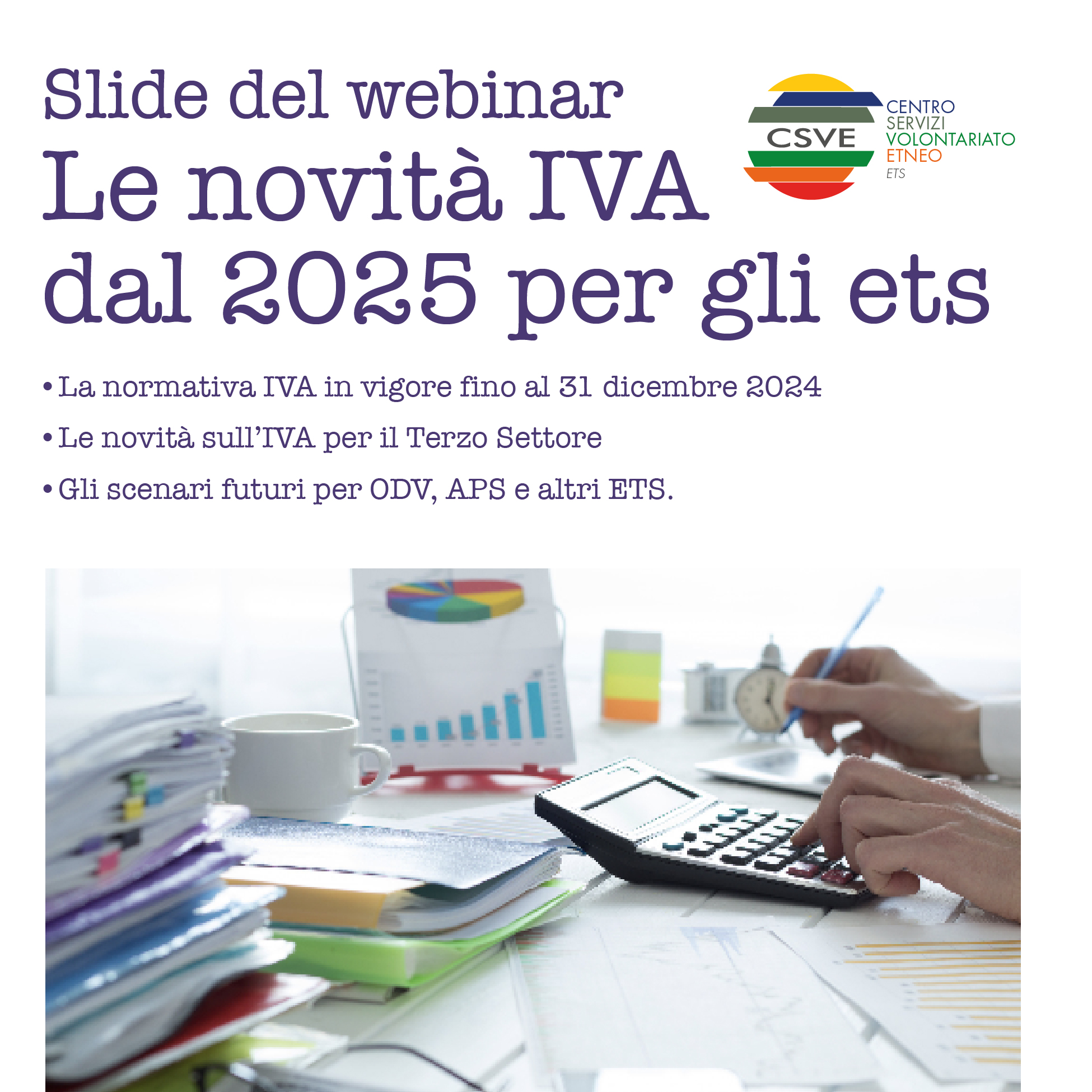 Iva per il terzo settore: la registrazione del webinar e le slide informative